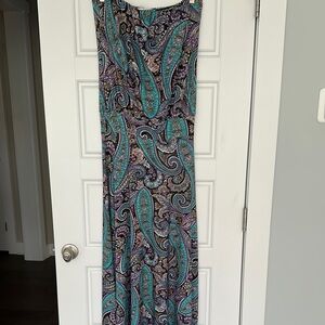 Veronica M Paisley Maxi Dress - Teal and Black Maxi dress
